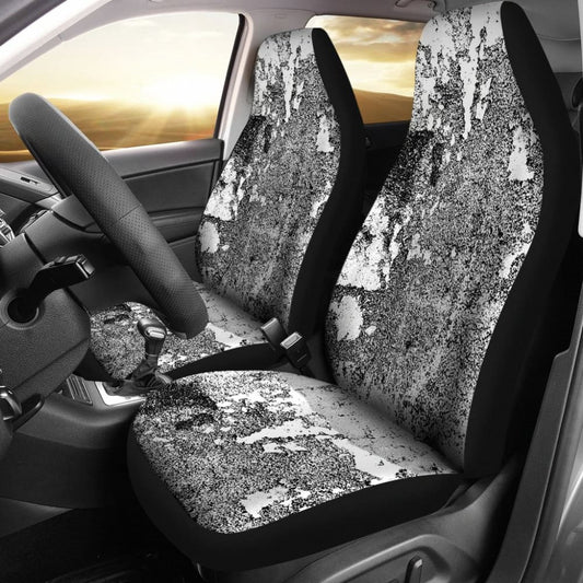 White Grunge Art Car Seat Covers