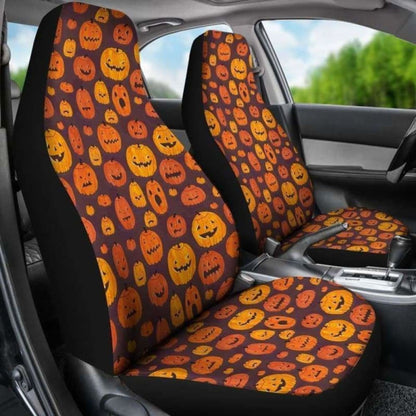 Pumpkin Halloween Car Seat Covers