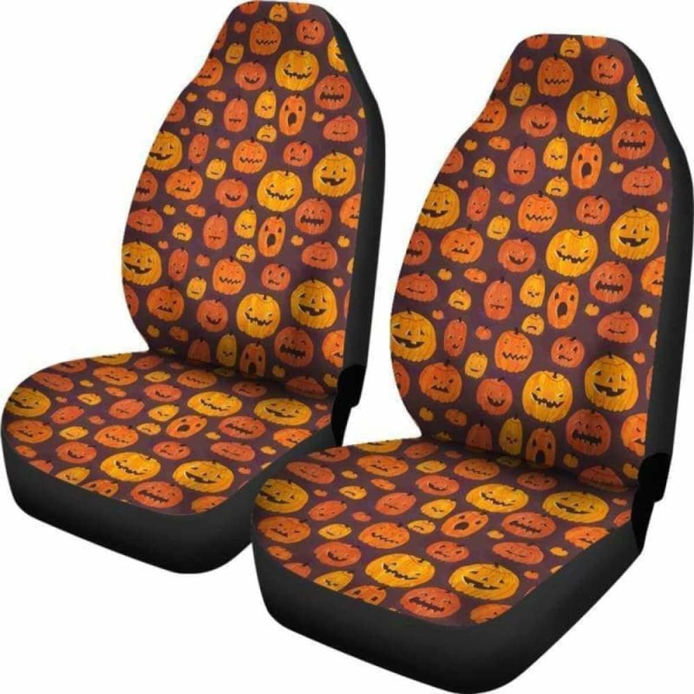Pumpkin Halloween Car Seat Covers