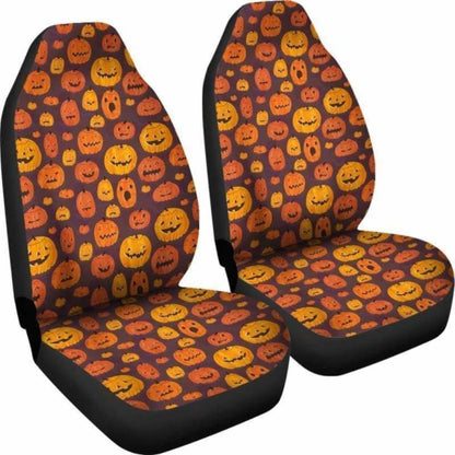 Pumpkin Halloween Car Seat Covers