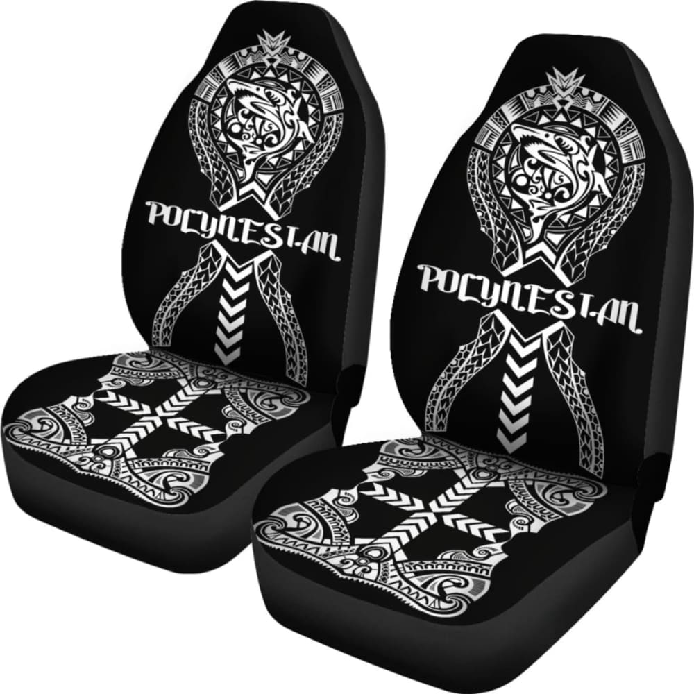 Polynesian Car Seat Covers - Polynesian Shark Tribal Tattoo -