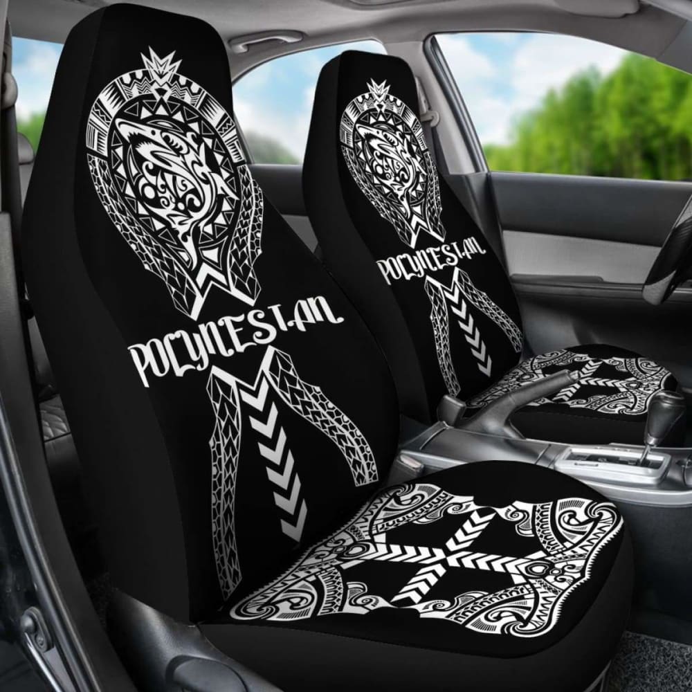 Polynesian Car Seat Covers - Polynesian Shark Tribal Tattoo -