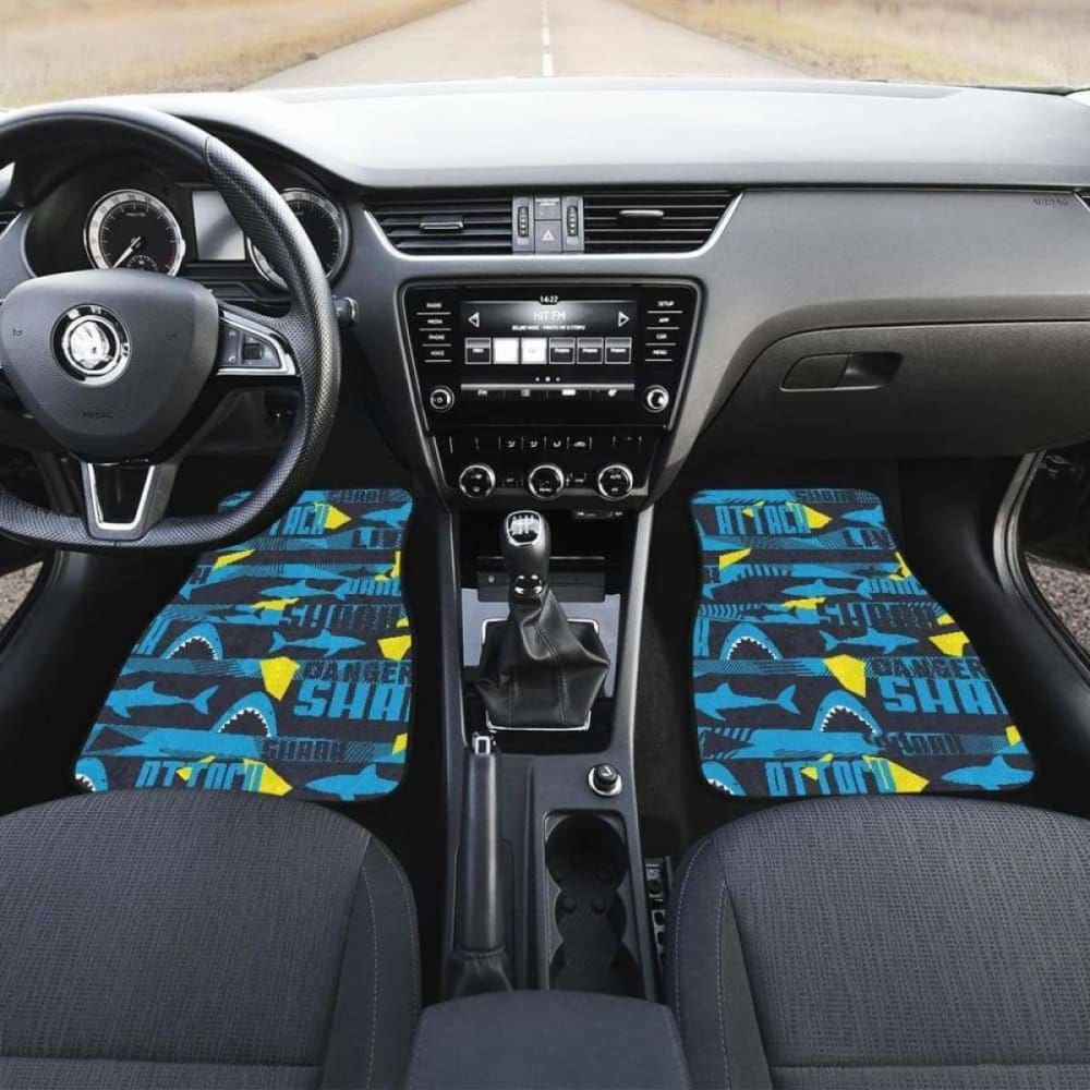 Shark Dangerous Front And Back Car Mats