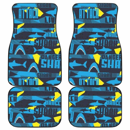Shark Dangerous Front And Back Car Mats