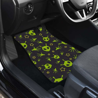 Alien Pattern Print Design  Front And Back Car Mats