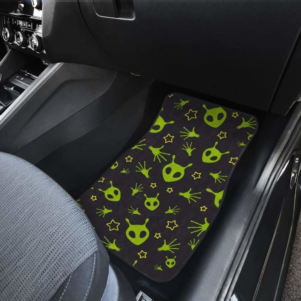 Alien Pattern Print Design  Front And Back Car Mats