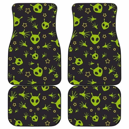 Alien Pattern Print Design  Front And Back Car Mats