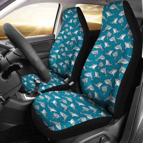 Pattern With Cute Sharks Car Seat Covers