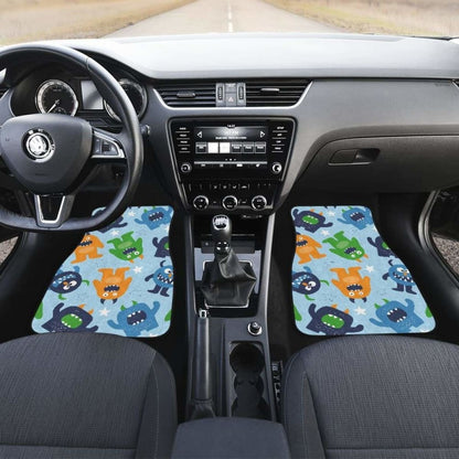 Alien Pattern Print Design  Front And Back Car Mats