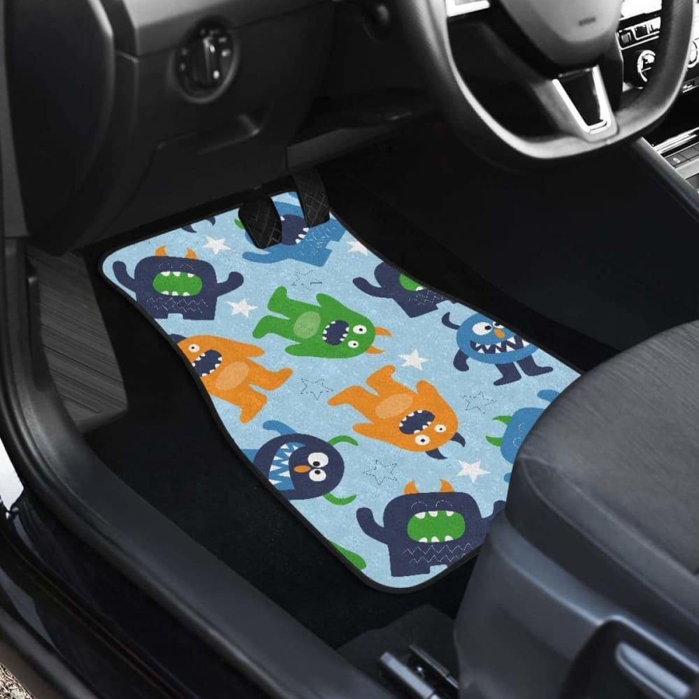Alien Pattern Print Design  Front And Back Car Mats