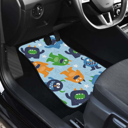 Alien Pattern Print Design  Front And Back Car Mats