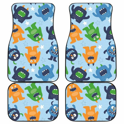 Alien Pattern Print Design  Front And Back Car Mats