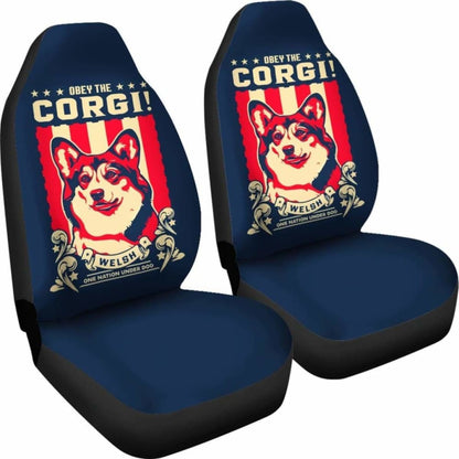 Corgi Car Seat Covers - Obey The Corgi -