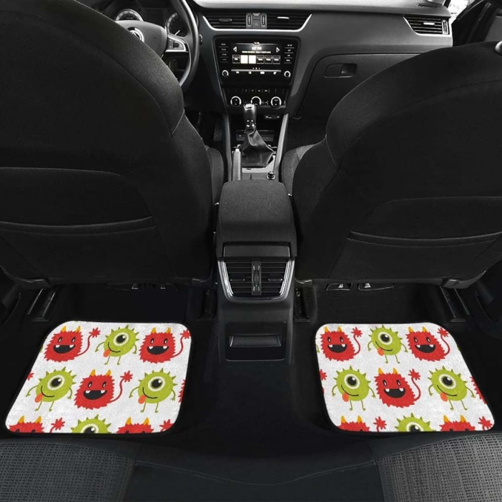 Alien Pattern Print Design  Front And Back Car Mats