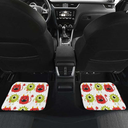 Alien Pattern Print Design  Front And Back Car Mats