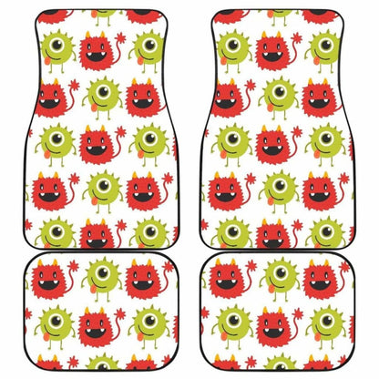 Alien Pattern Print Design  Front And Back Car Mats
