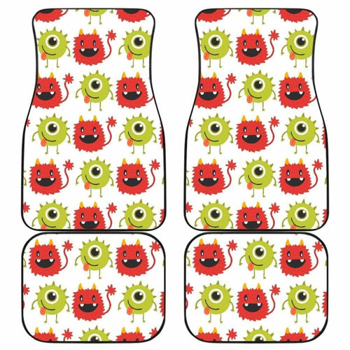 Alien Pattern Print Design  Front And Back Car Mats
