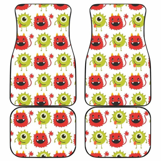 Alien Pattern Print Design  Front And Back Car Mats