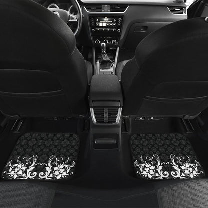 Vintage German Shepherd Black Background Car Floor Mats