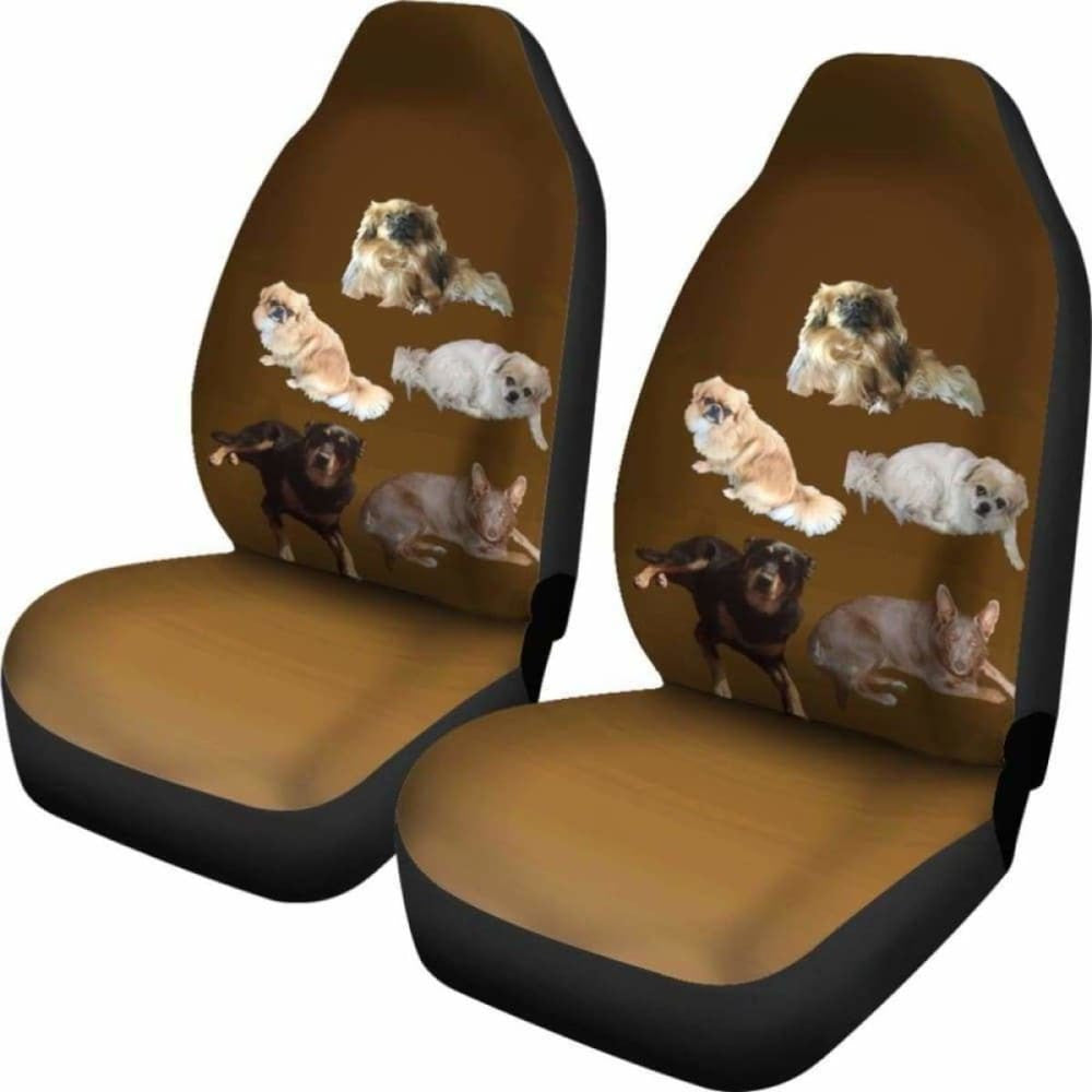 Tibetan Spaniel & Friends Car Seat Cover