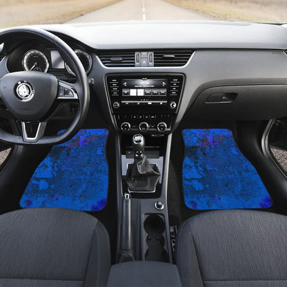 Blue Grunge Art Car Floor Mats
