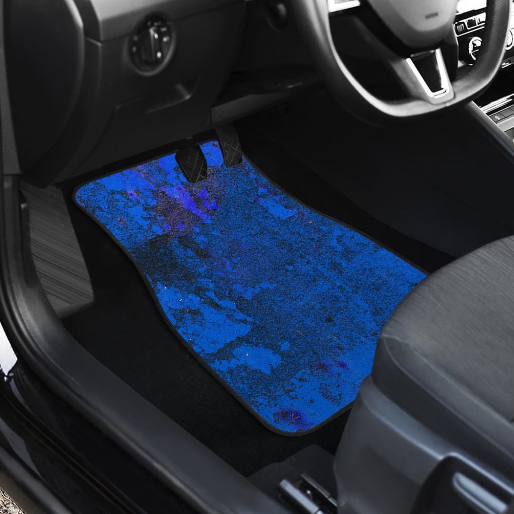 Blue Grunge Art Car Floor Mats