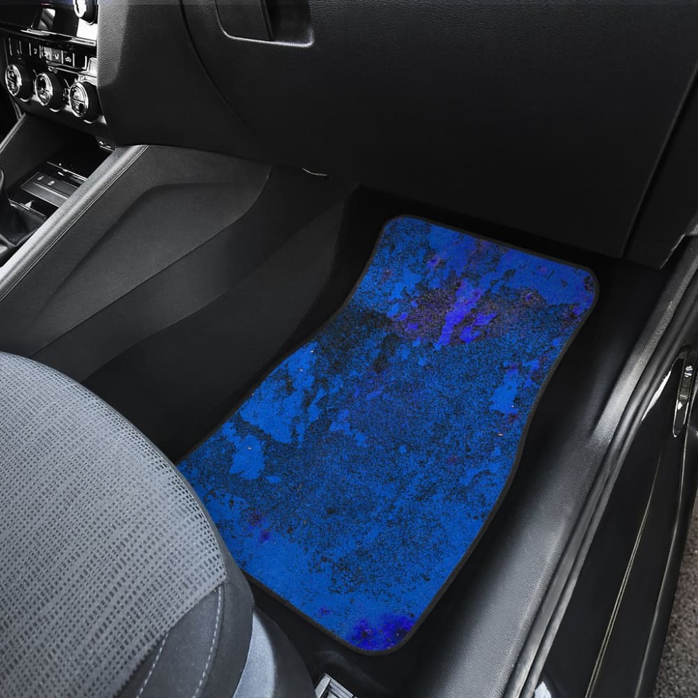 Blue Grunge Art Car Floor Mats