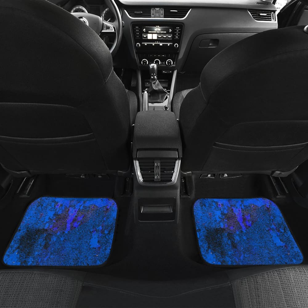 Blue Grunge Art Car Floor Mats