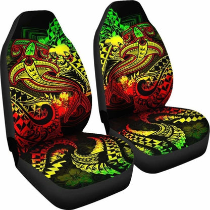 Papua New Guinea Car Seat Covers - Reggae Shark Polynesian Tattoo -