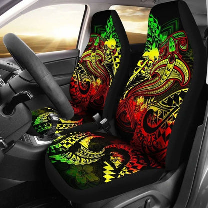 Papua New Guinea Car Seat Covers - Reggae Shark Polynesian Tattoo -