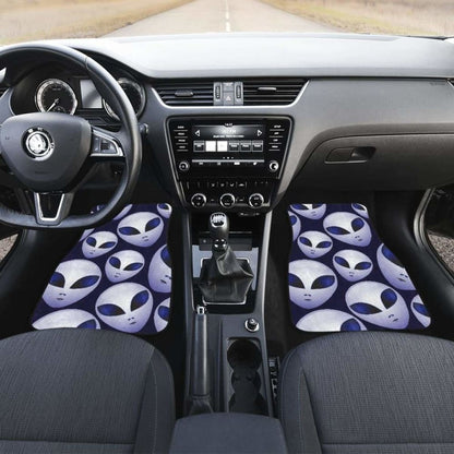 Alien Pattern Print Design  Front And Back Car Mats