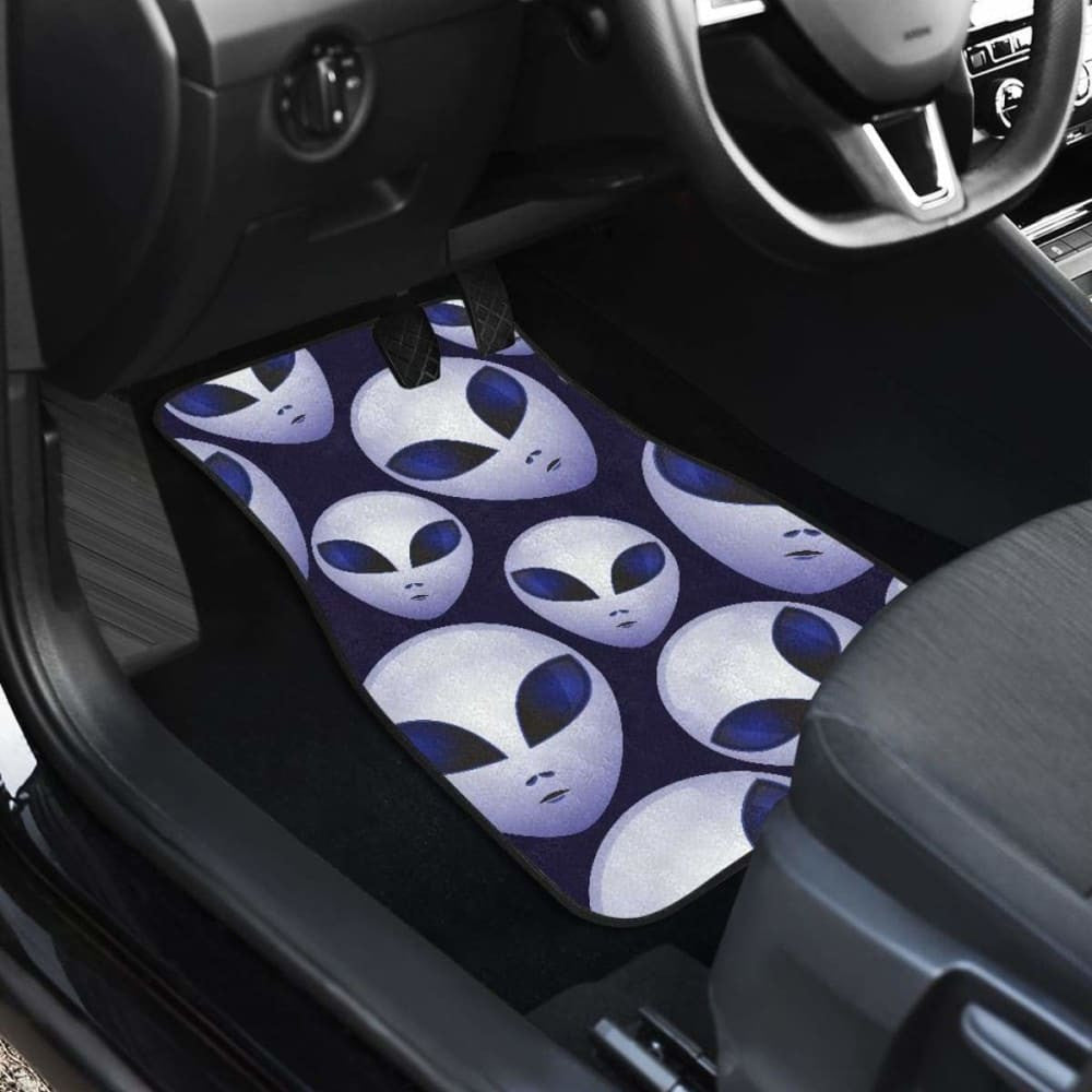 Alien Pattern Print Design  Front And Back Car Mats