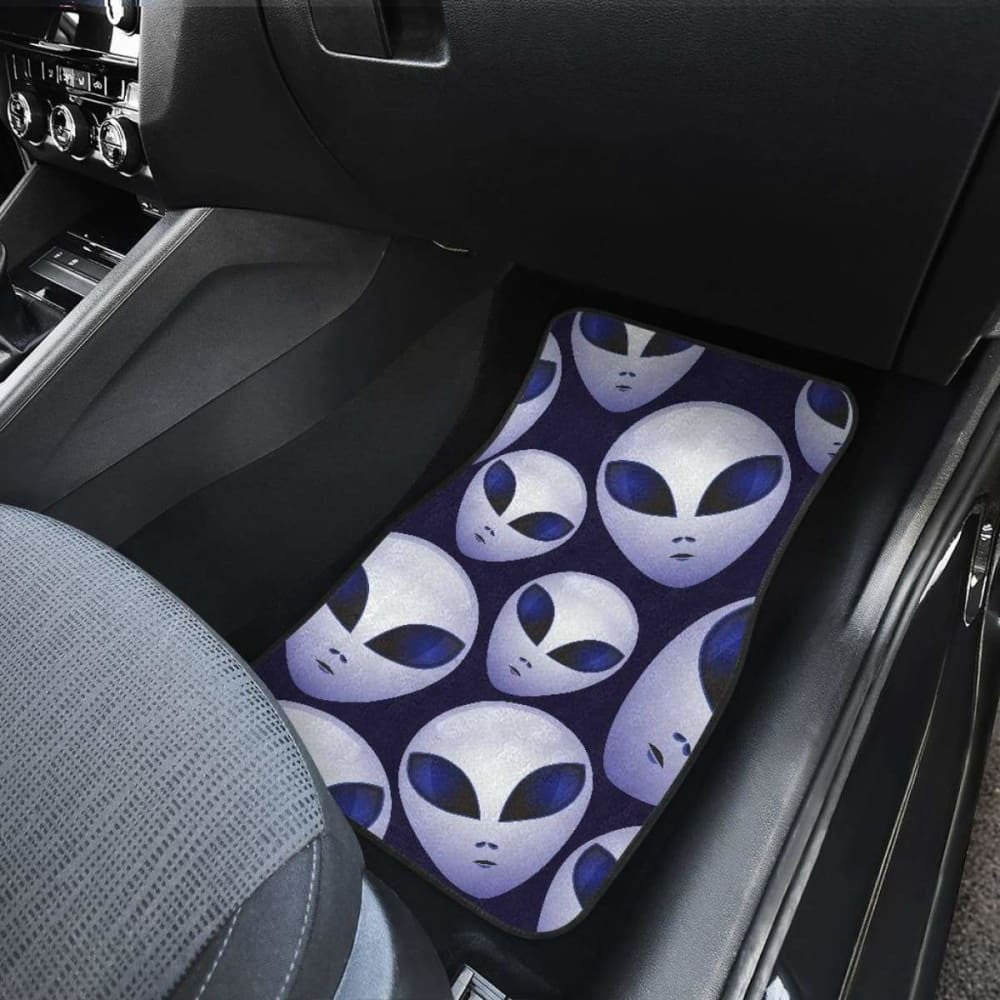 Alien Pattern Print Design  Front And Back Car Mats