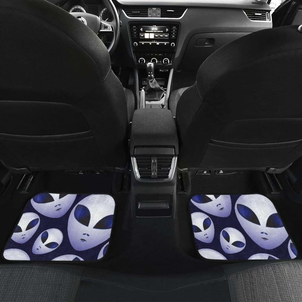 Alien Pattern Print Design  Front And Back Car Mats
