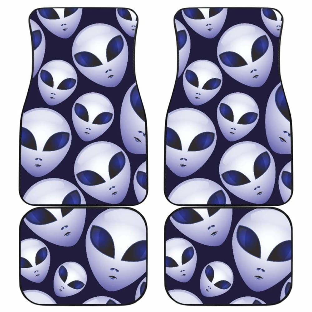Alien Pattern Print Design  Front And Back Car Mats