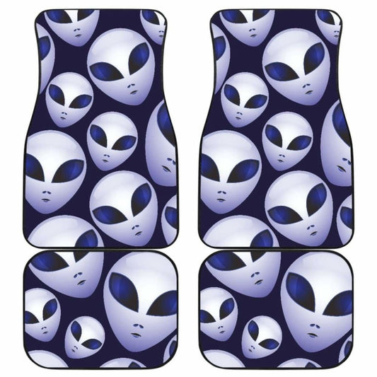 Alien Pattern Print Design  Front And Back Car Mats