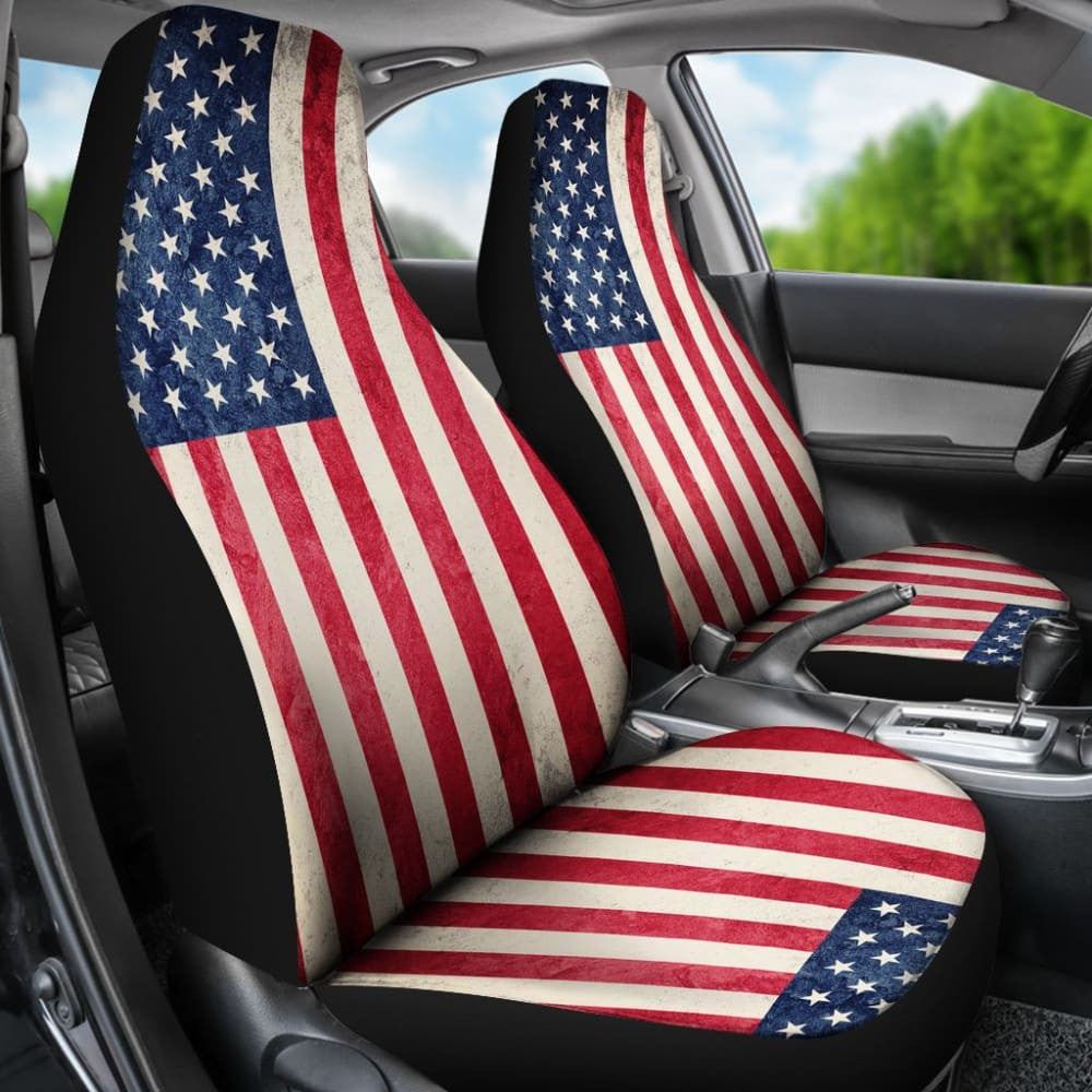 Patriotic American Flag Car Seat Covers
