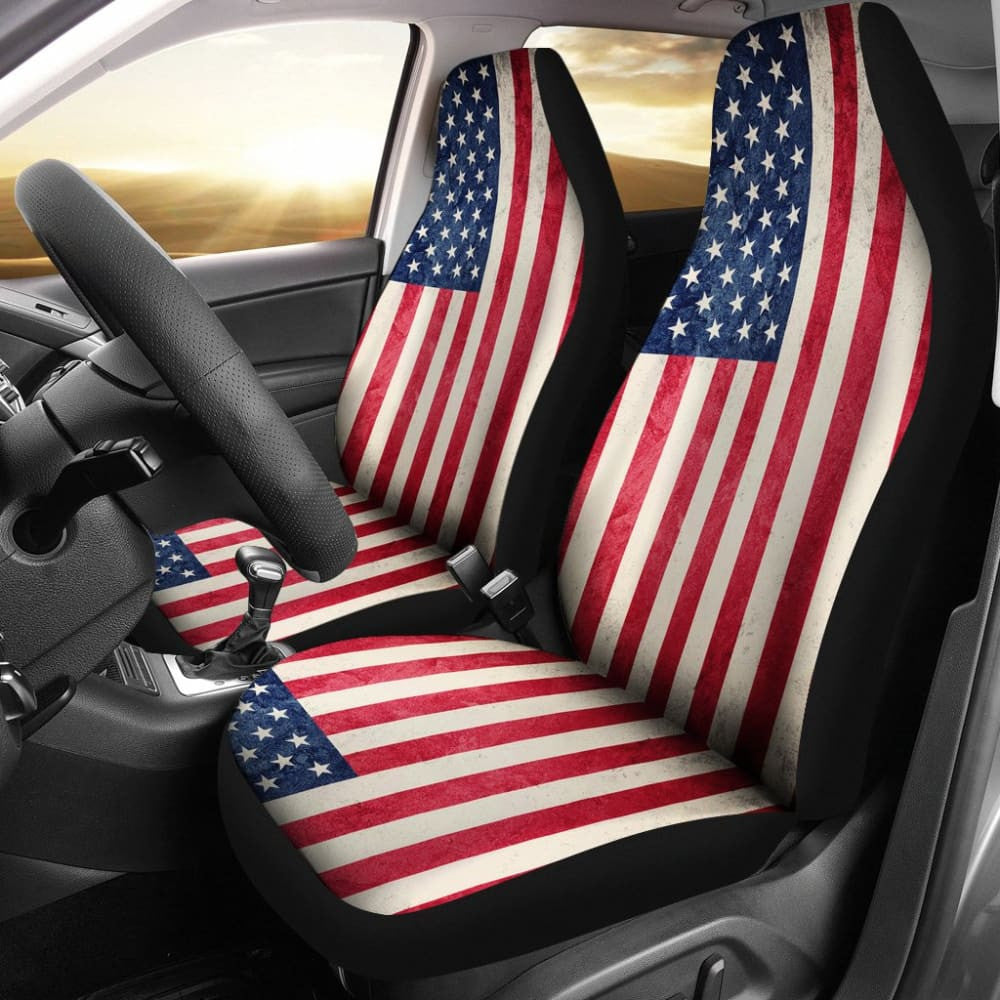 Patriotic American Flag Car Seat Covers