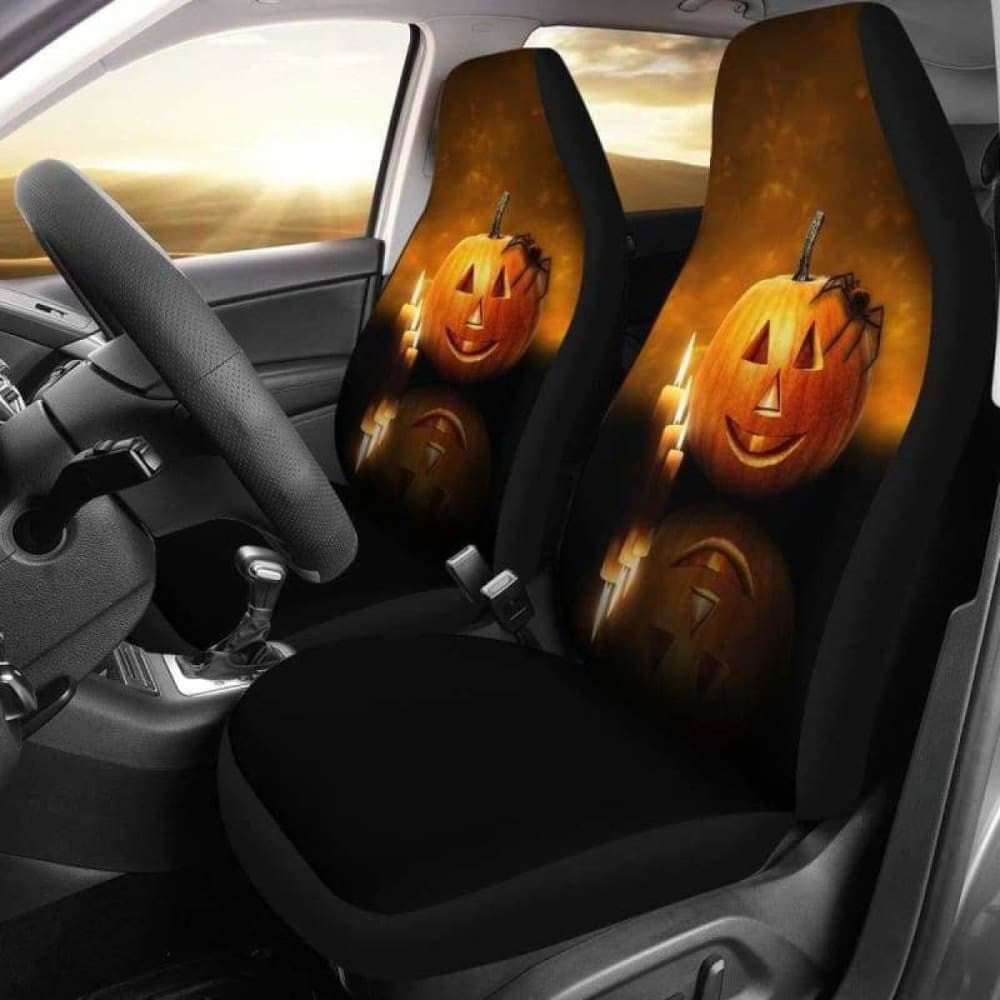 Pumpkin Halloween Car Seat Covers