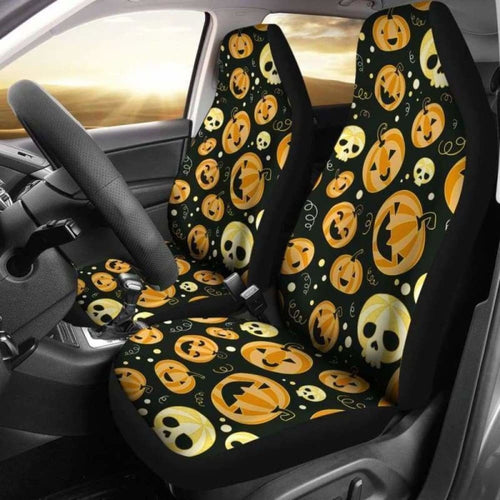 Pumpkin Halloween Car Seat Covers