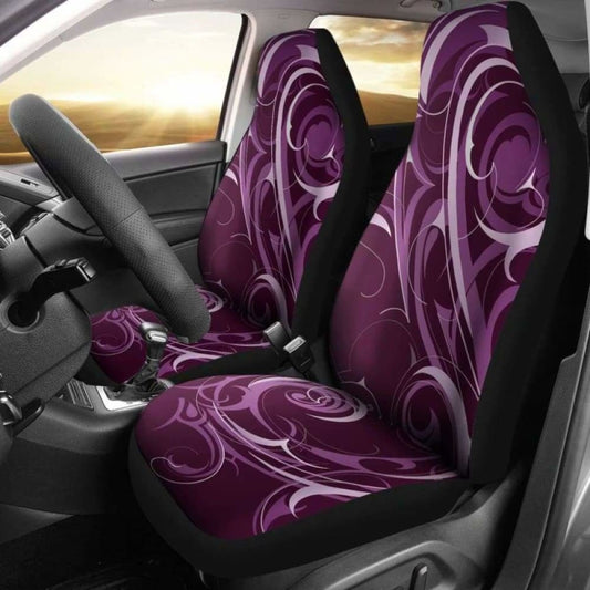 Purple Tribal Swirls Car Seat Covers