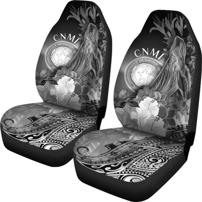 Cnmi Car Seat - Humpback Whale With Tropical Flowers (White) -