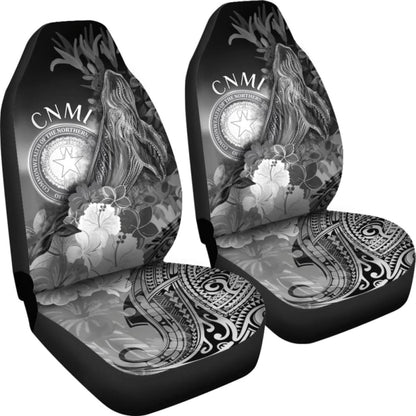 Cnmi Car Seat - Humpback Whale With Tropical Flowers (White) -
