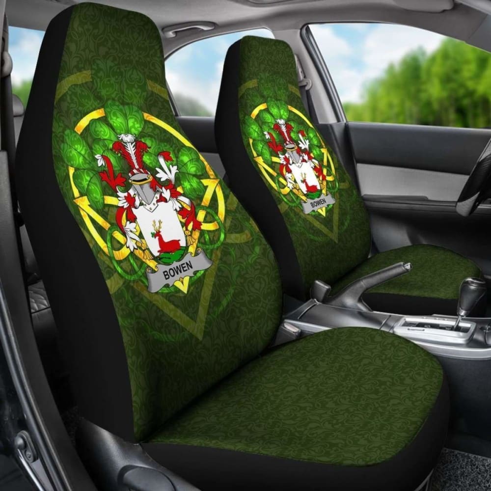 Bowen \bIreland Car Seat Cover Celtic Shamrock ( Set Of Two)