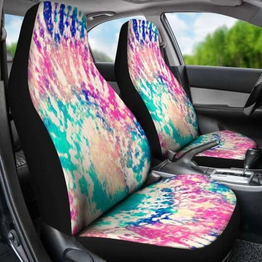 Tie Dye Pastel Car Seat Covers