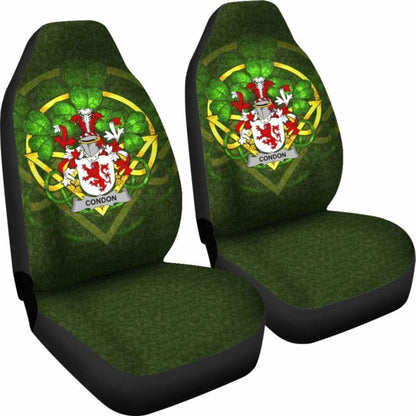 Condon \bIreland Car Seat Cover Celtic Shamrock ( Set Of Two)