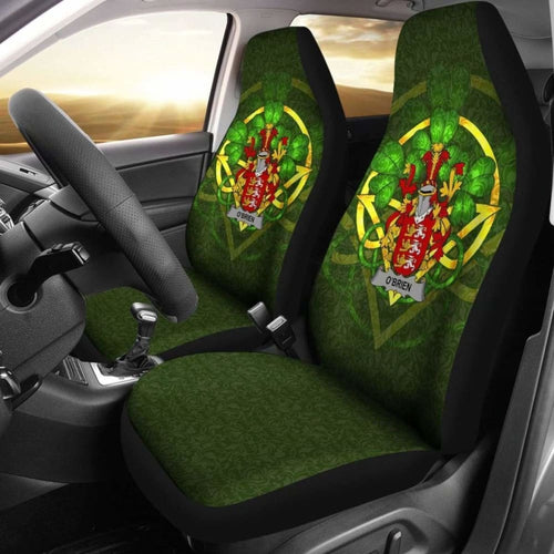 Brien Or O'Brien \bIreland Car Seat Cover Celtic Shamrock ( Set Of Two)