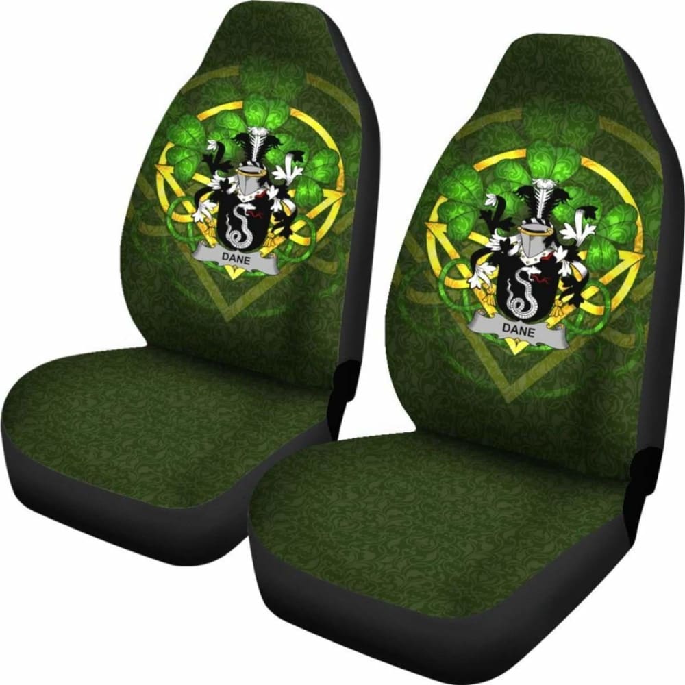 Dane Or O'Dane \bIreland Car Seat Cover Celtic Shamrock ( Set Of Two)