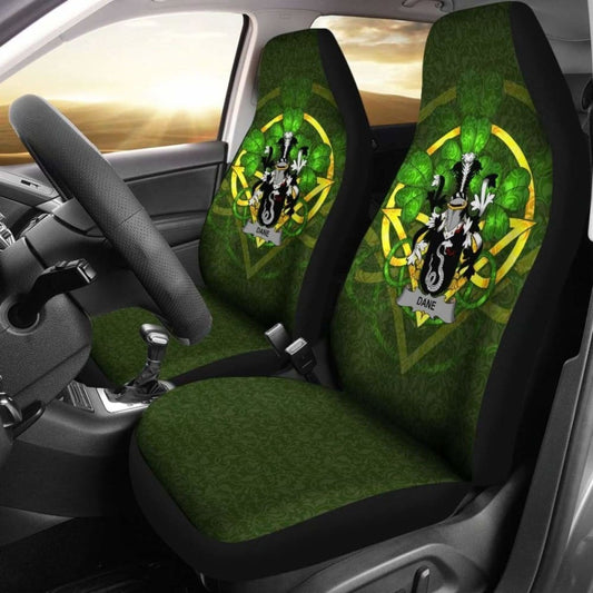 Dane Or O'Dane \bIreland Car Seat Cover Celtic Shamrock ( Set Of Two)