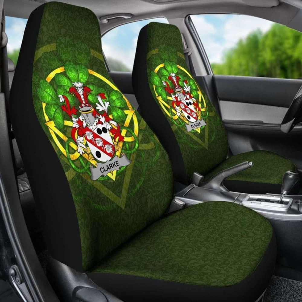 Clarke \bIreland Car Seat Cover Celtic Shamrock ( Set Of Two)